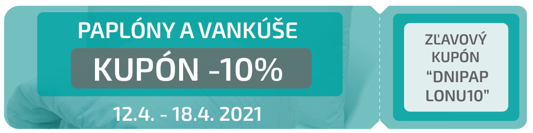 Kupón na paplony a vankuše